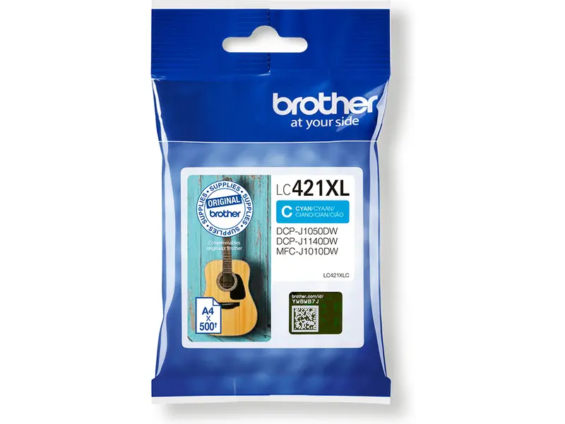 Brother LC-421XLC Ink Cartridge Cyan High Capacity - Brother ink or toner cartridge