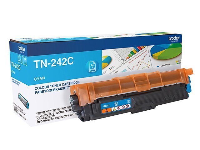 Brother TN 242C Toner cyan 1400 - TN242C - Brother ink or toner cartridge