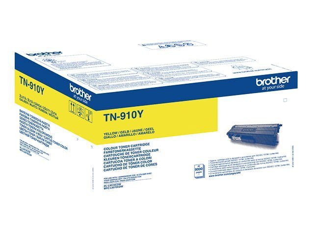 Brother TN 910Y Toner yellow 9000pages - TN910Y - Brother ink or toner cartridge