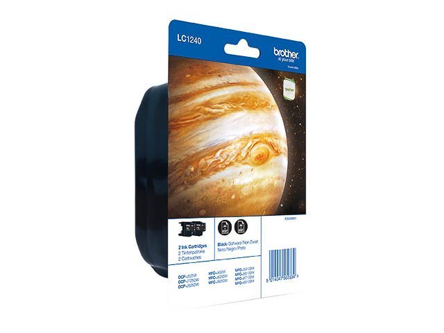 Cartouches Brother-LC1240BKBP2DR ink (2) black -LC1240BKBP2DR - Brother ink or toner cartridge