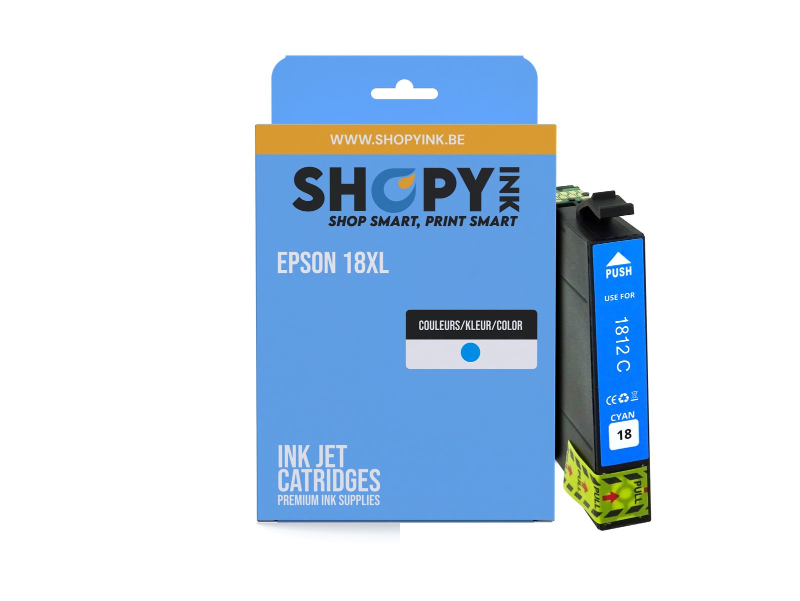 Cartouches compatible Epson 18XL (C13T18124012) Cyan High Capacity