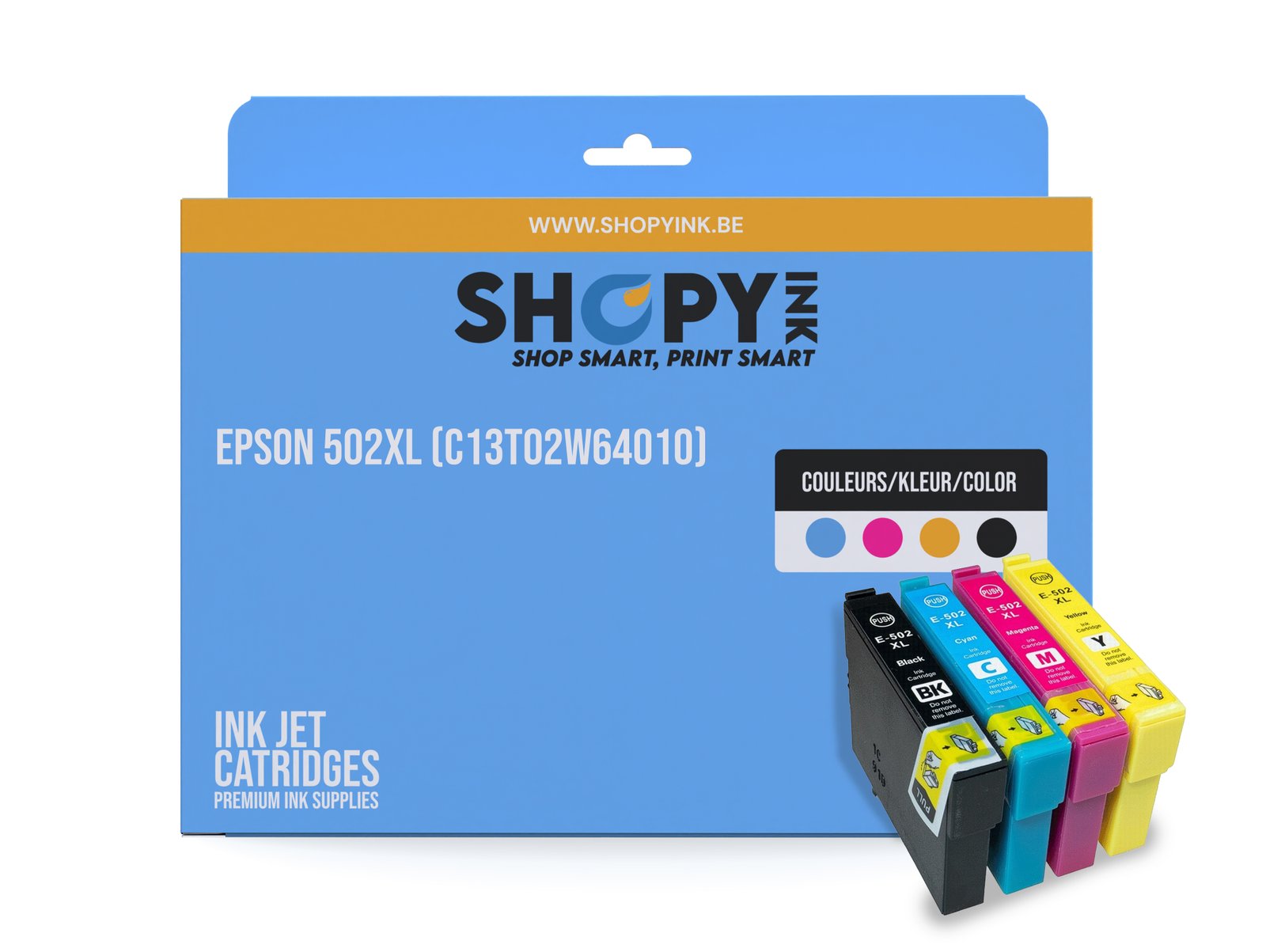 Cartouches compatible Epson 502XL (C13T02W64010) 4-color Multipack High Capacity