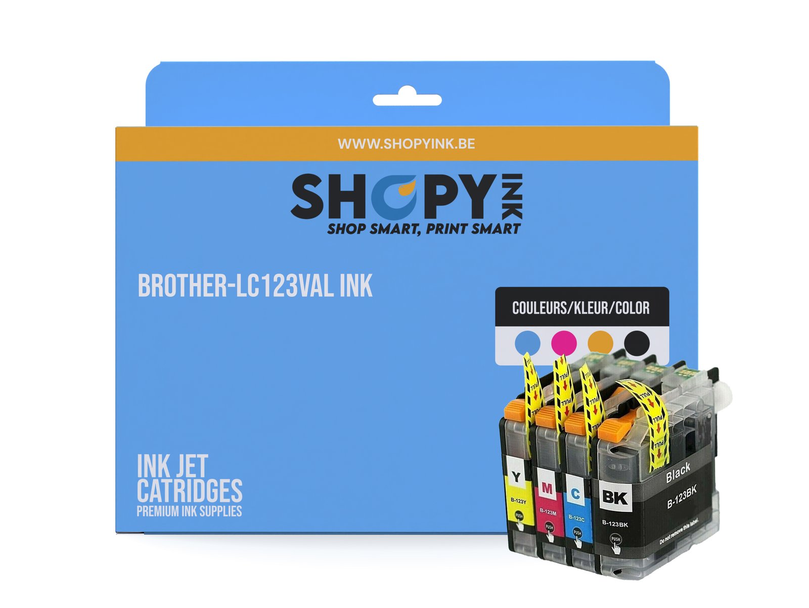 Cartouches compatible Brother-LC123VALBPDR ink (4) c-m-y-bk -LC123VALBPDR