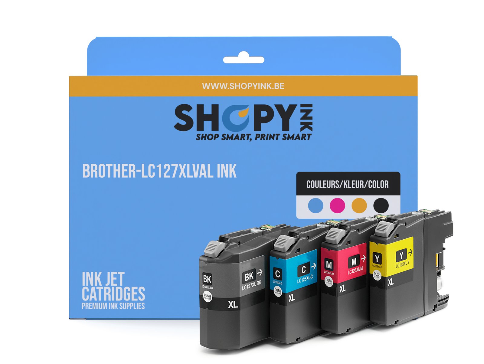Cartouches compatible Brother-LC127XLVALBPDR ink (4) c-m-y-bk - Shopyink ink or toner cartridge