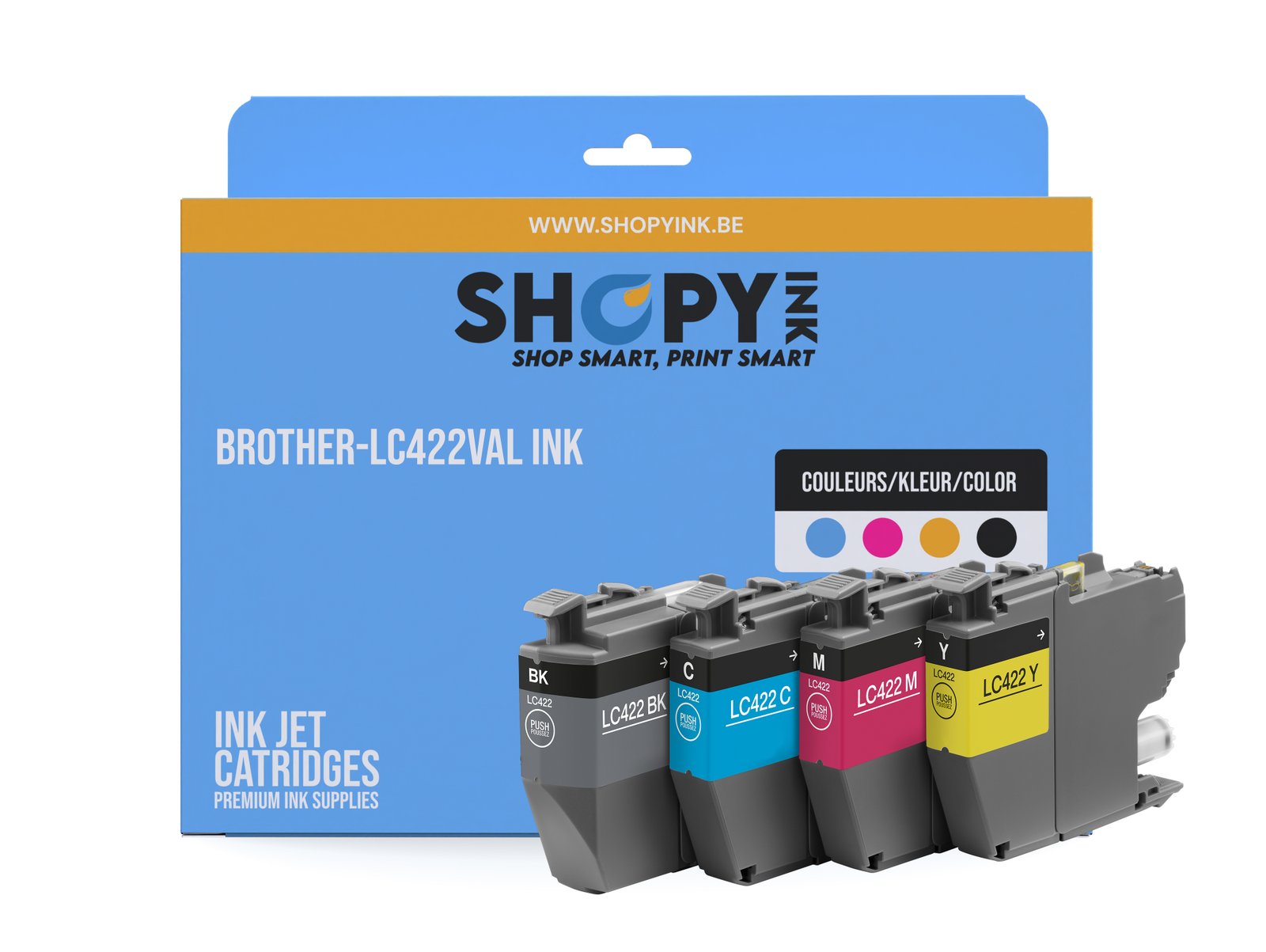Cartouches compatible Brother-LC422VALJ ink (4) c-m-y-bk -LC422VAL