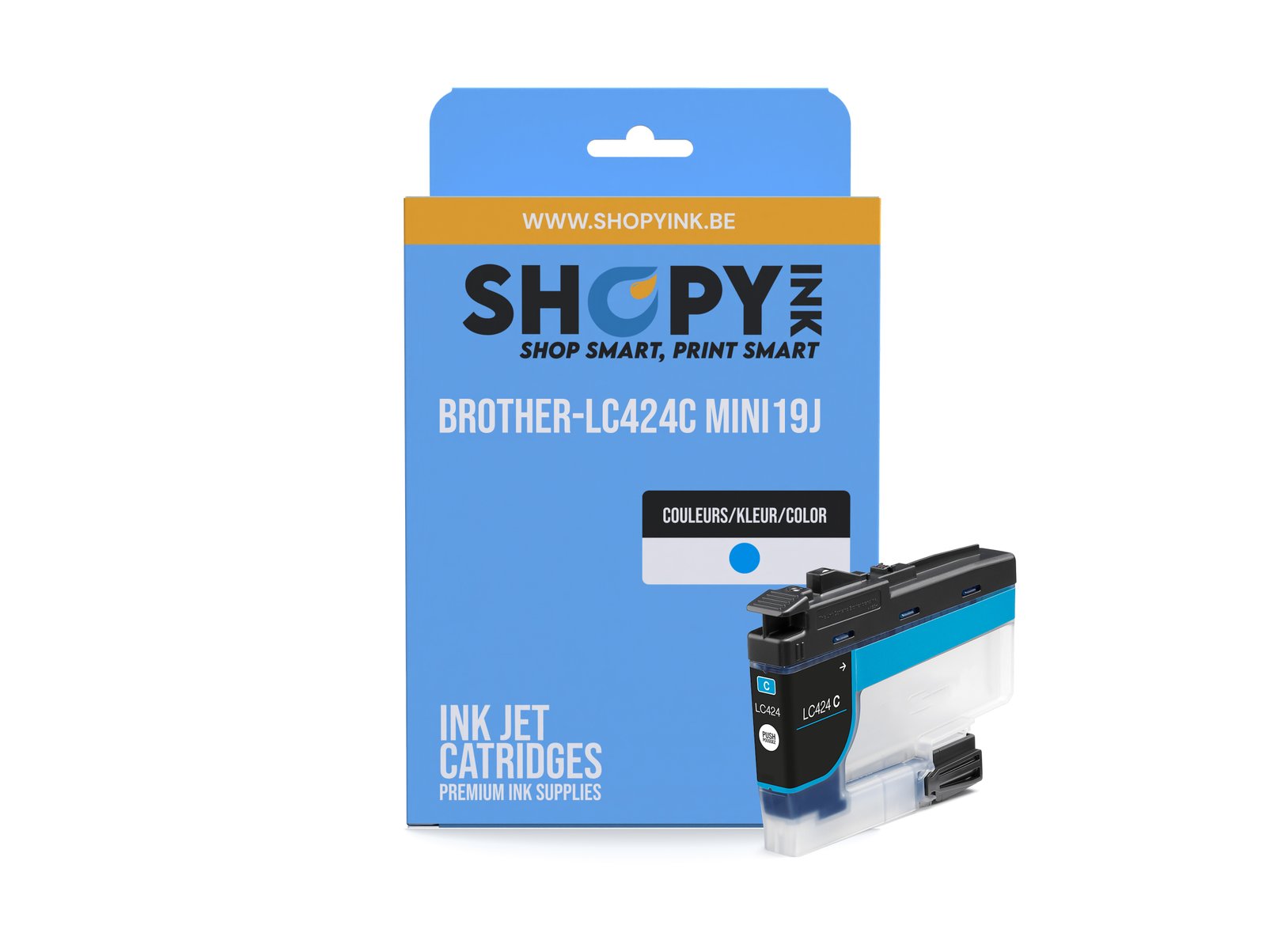 Cartouches compatible Brother-LC424C Mini19J ink cyan -LC424C