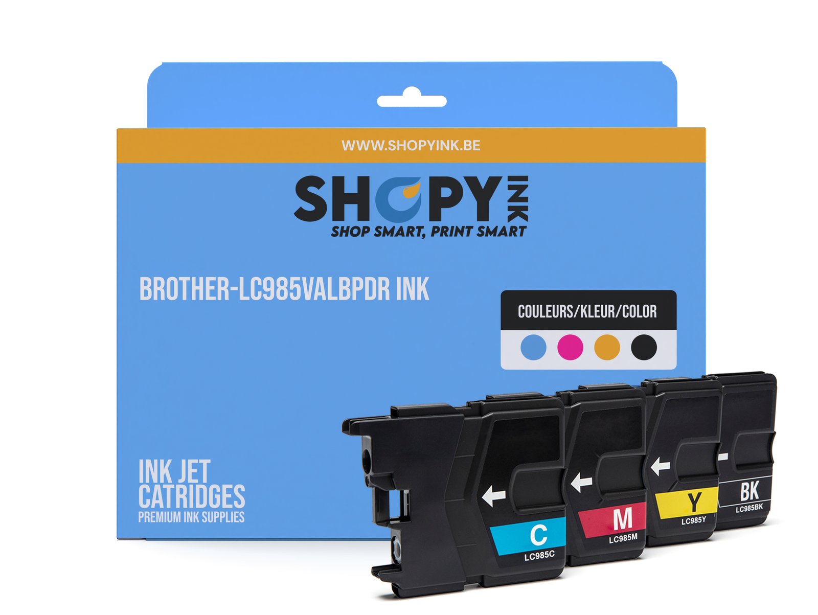 Cartouches compatible Brother-LC985VALBPDR ink (4) cmyk -LC985VALBPDR