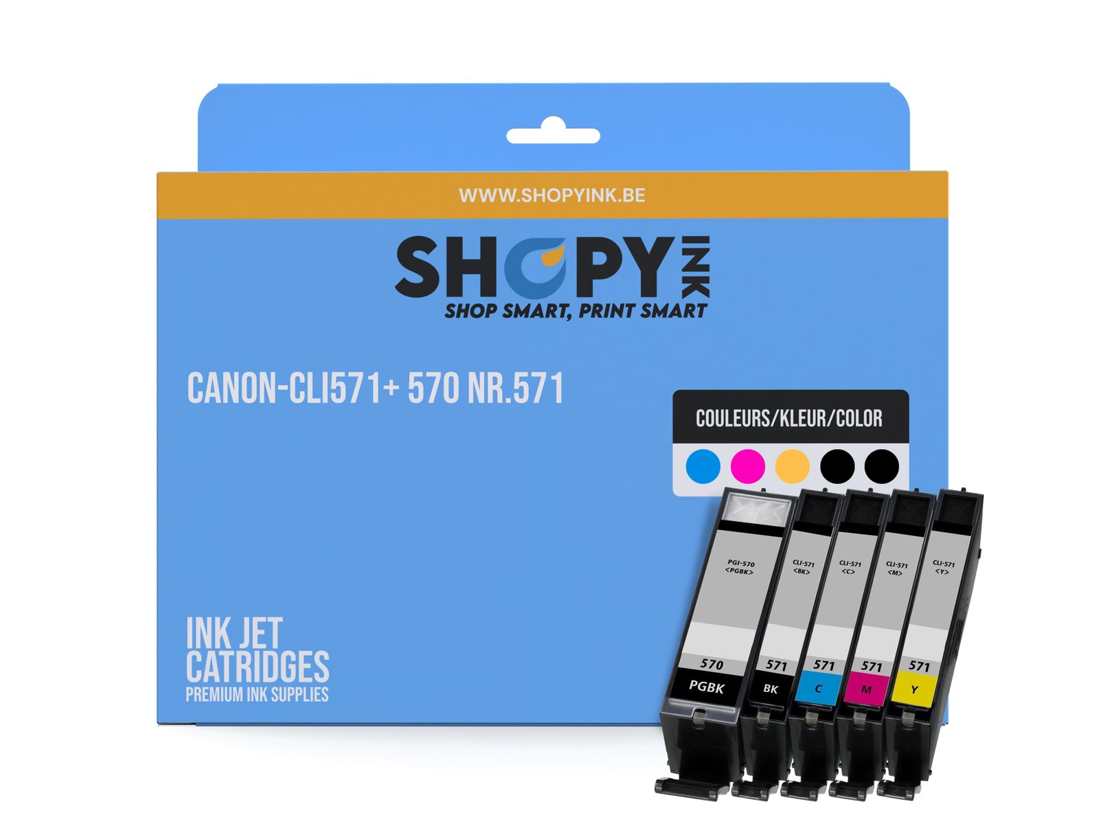 Cartouches compatible Canon-CLI571+ 570 Nr.571 Pixma MG Pack (5) - Shopyink ink or toner cartridge