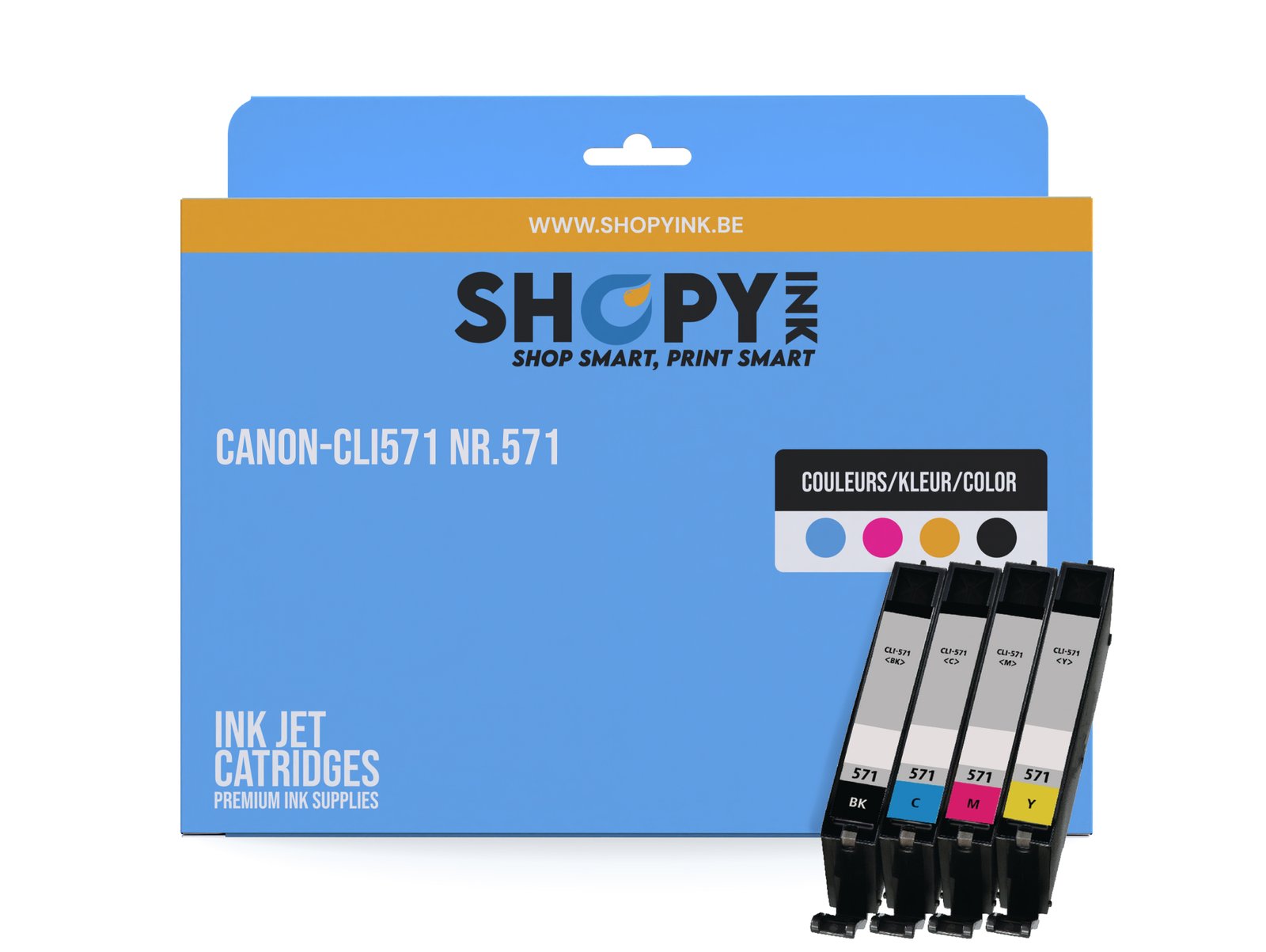 Cartouches compatible Canon-CLI571 Nr.571 Pixma MG C/M/Y/BK - Shopyink ink or toner cartridge