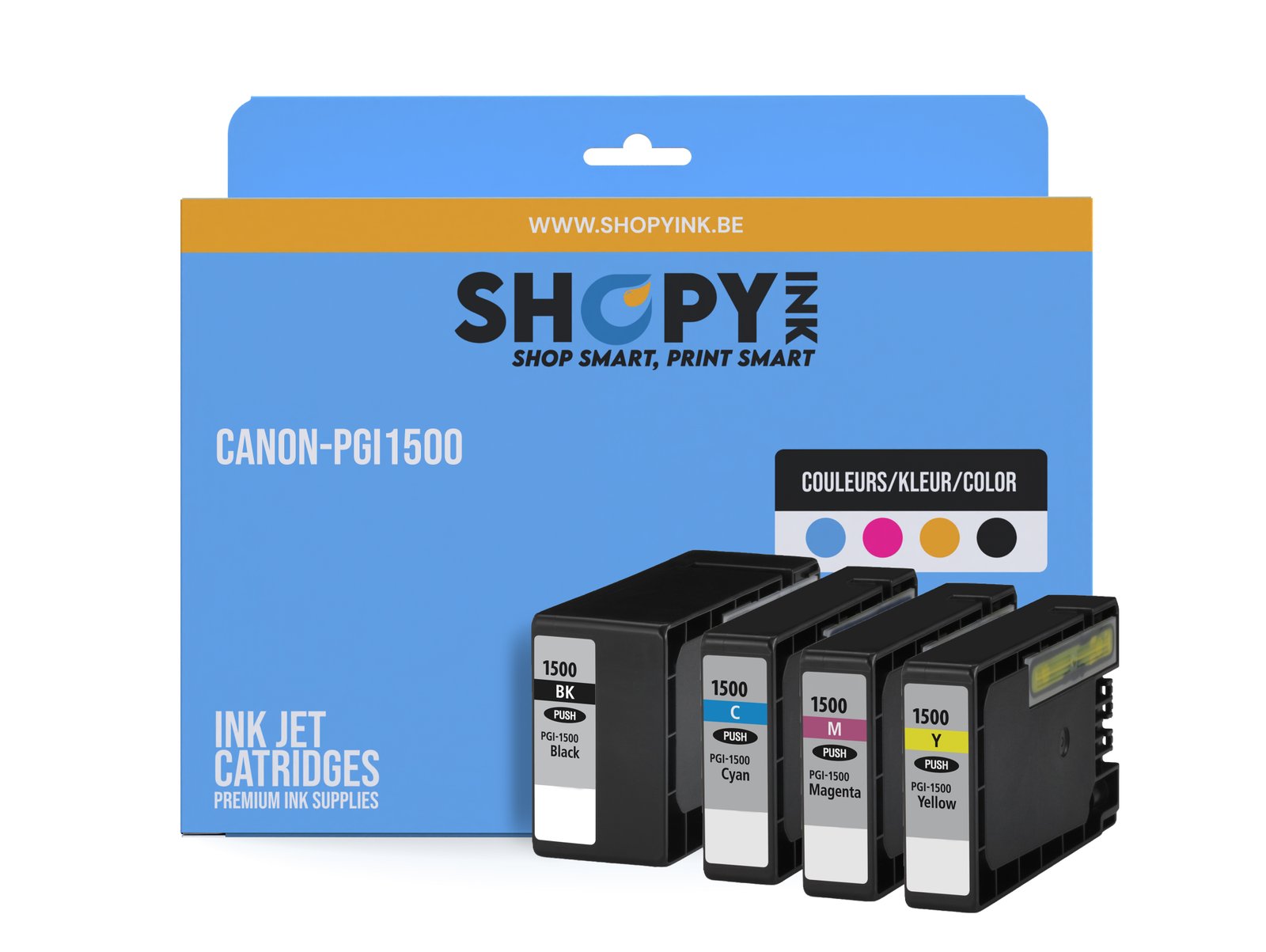 Cartouches compatible Canon-PGI1500 Maxify ink (4) C/M/Y/BK