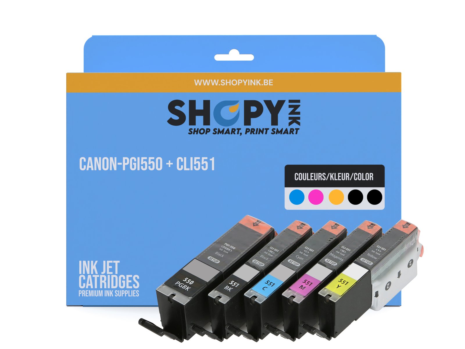 Cartouches compatible Canon-PGI550+CLI551 Pixma ink