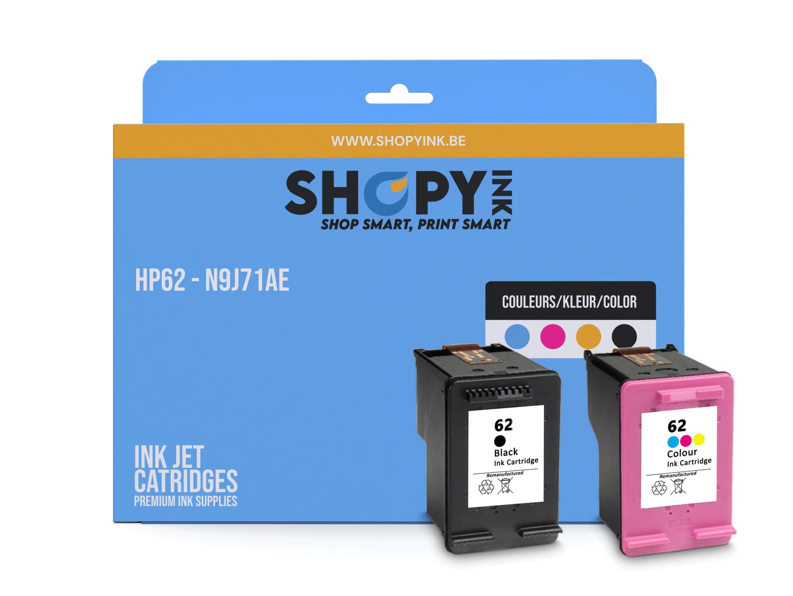 Cartouches compatible - HP62 blk-col - SHY0762 N9J71AE