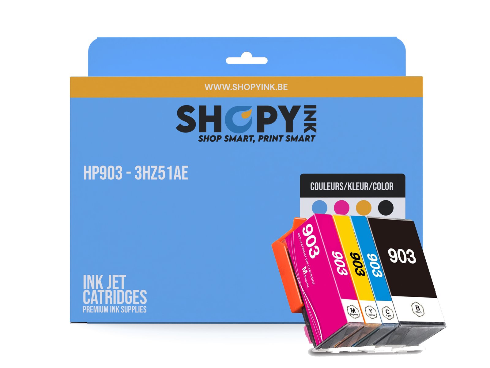 Cartouches compatible - HP903 cmyk - SHY07903 - 3HZ51AE