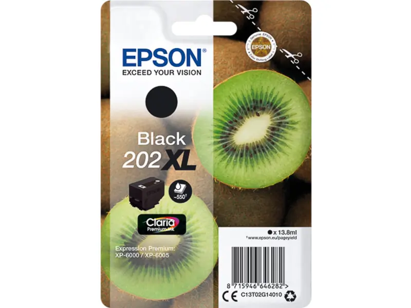 Epson 202XL (C13T02G14010) Ink Cartridge Black High Capacity - Epson ink or toner cartridge