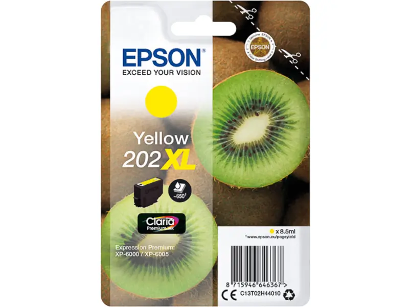 Epson 202XL (C13T02H44010) Ink Cartridge Yellow High Capacity - Epson ink or toner cartridge