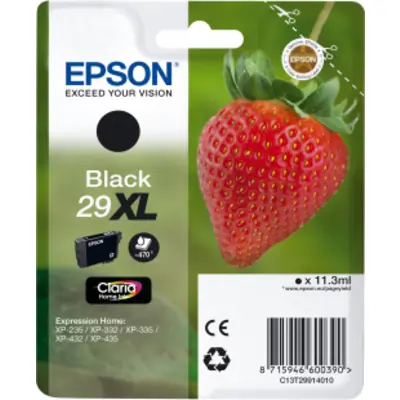 Epson 29XL (C13T29914012) Ink Cartridge Black High Capacity - Epson ink or toner cartridge