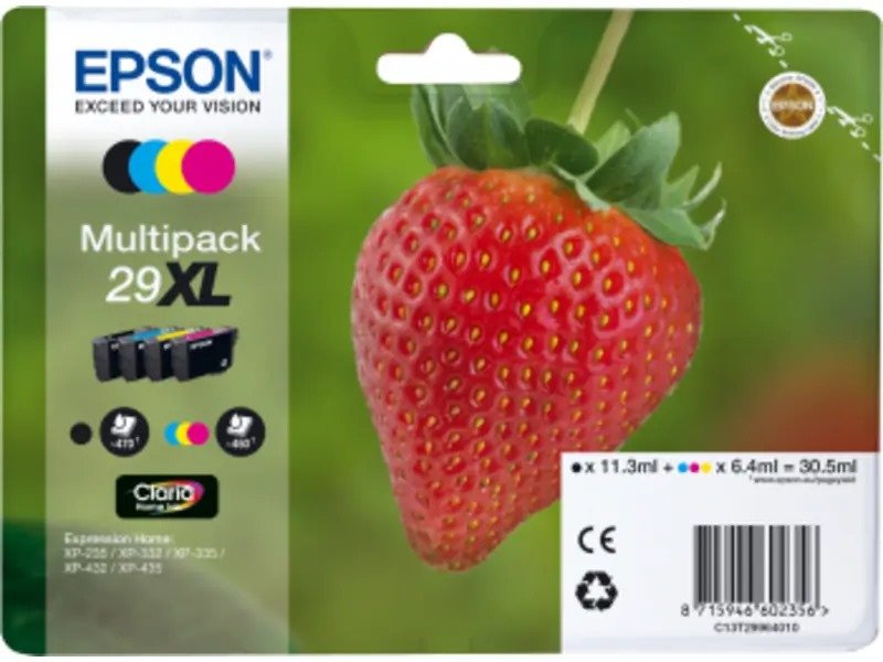 Epson 29XL (C13T29964012) Ink Cartridge 4-color Multipack High Capacity - Epson ink or toner cartridge