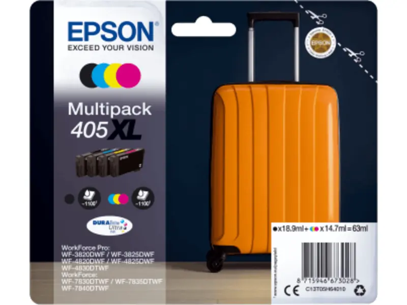 Epson 405XL (C13T05H64010) Ink Cartridge 4-color Multipack High Capacity - Epson ink or toner cartridge