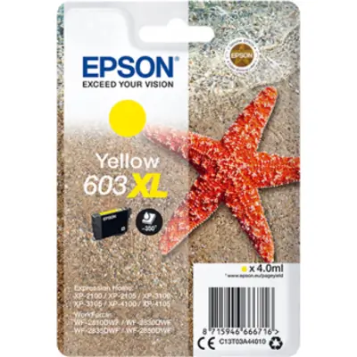 Epson 603XL (C13T03A44010) Ink Cartridge Yellow High Capacity - Epson ink or toner cartridge
