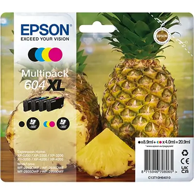 Epson 604XL (C13T10H64010) Ink Cartridge 4-color Multipack High Capacity - Epson ink or toner cartridge