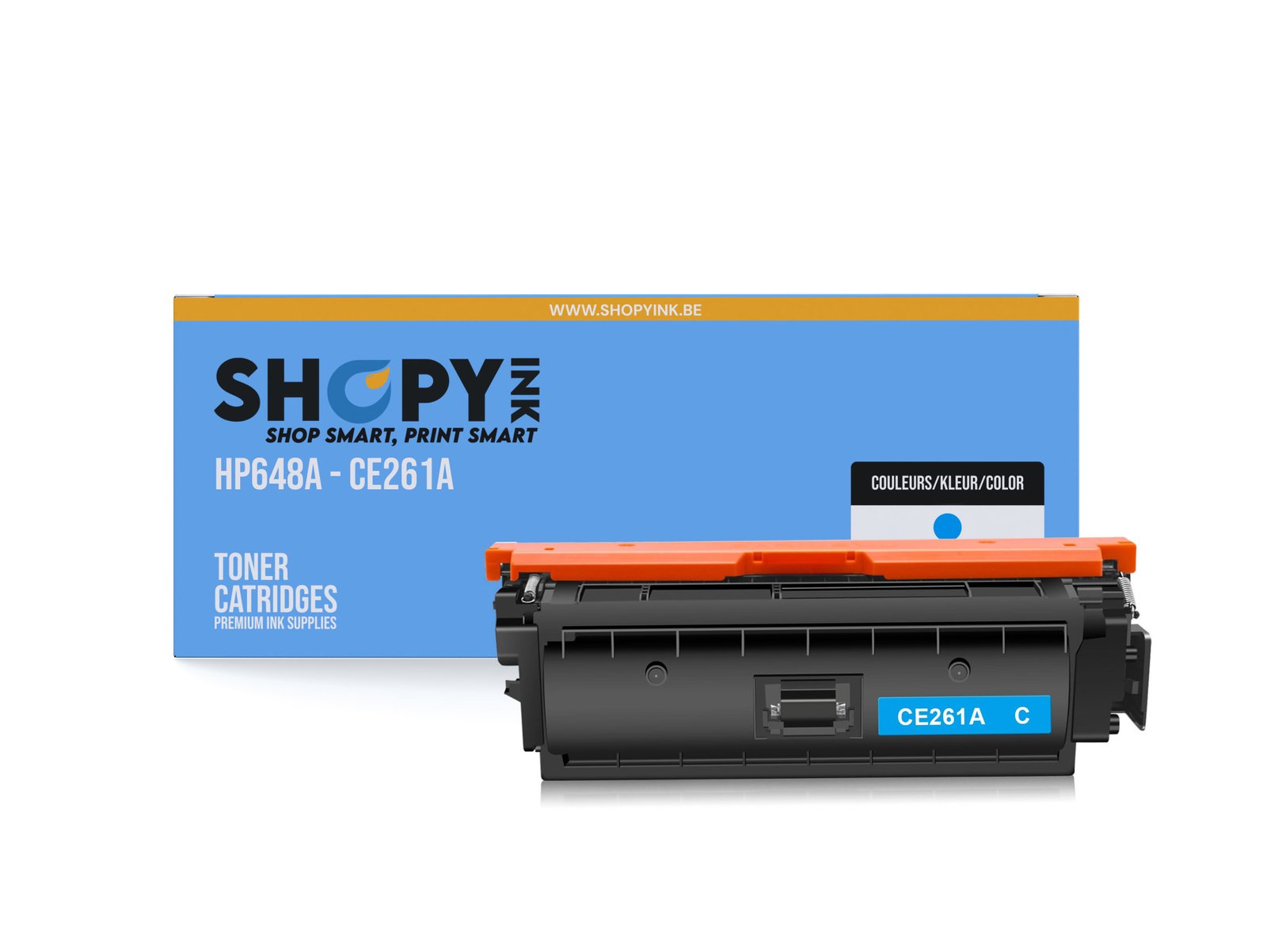 Toner compatible - HP648A cyan - SHY07648A - CE261A - Shopyink ink or toner cartridge