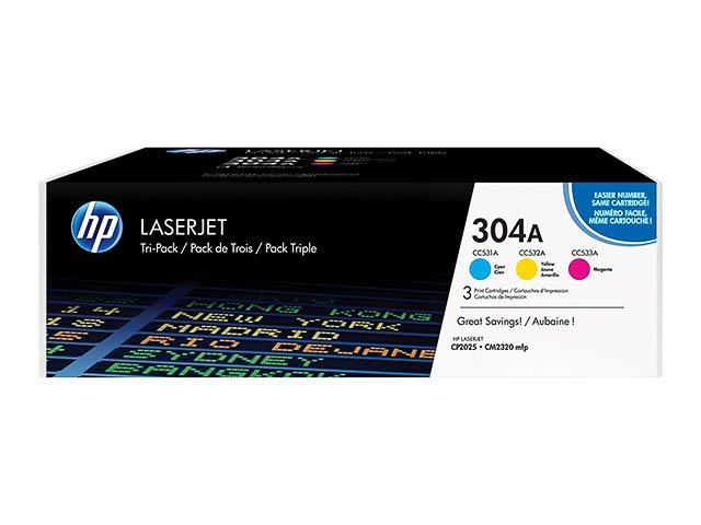 Toner HP304A cmy - SHY07304A - CF372AM - HP ink or toner cartridge