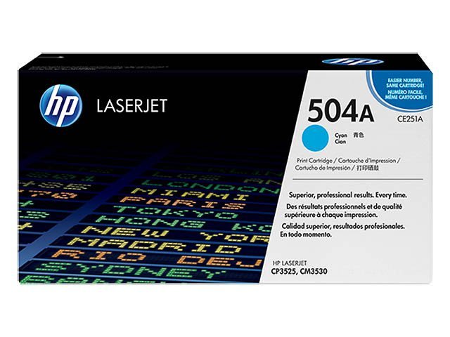 Toner HP504A cyan - SHY07504A - CE251A - HP ink or toner cartridge